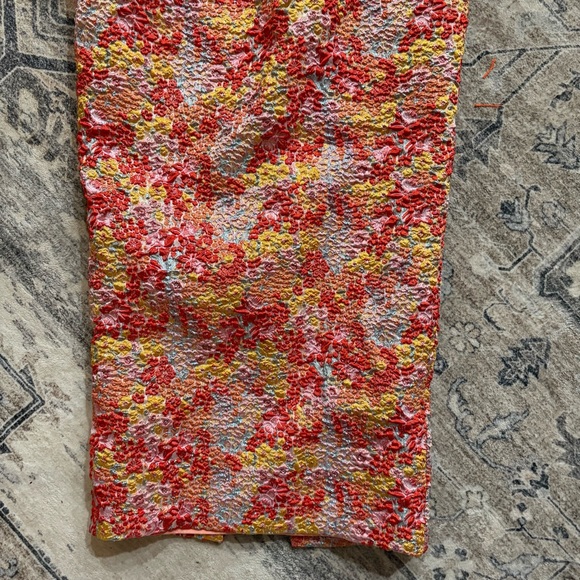 LULUS Ellarina Pink Multi Metallic Tie-Strap Two-Piece Midi Dress XS - Picture 9 of 11